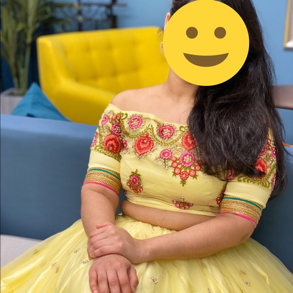 lehenga Dresses Pastel Yellow Lehenga With Flowers Embroidery